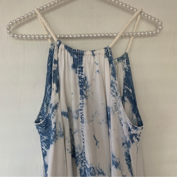 Anthropologie Holding Horses Chambray Tie Dye Swing Dress - Picture 8 of 15